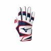 Mizuno Adult B-303 Batting Gloves – Navy/Red -Cheap Baseball bat Store 330417 5110