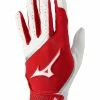 Mizuno Adult MVP Batting Gloves – White/Red -Cheap Baseball bat Store 330424 0010 scaled 1