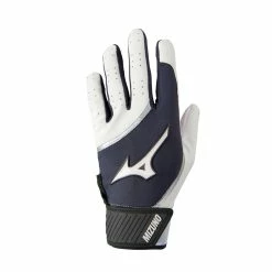Mizuno Youth MVP Batting Gloves – White/Grey