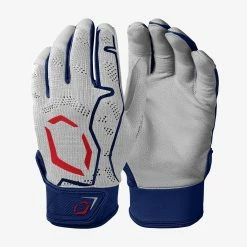 EvoShield Adult Pro-SRZ Batting Gloves – Navy/Scarlet
