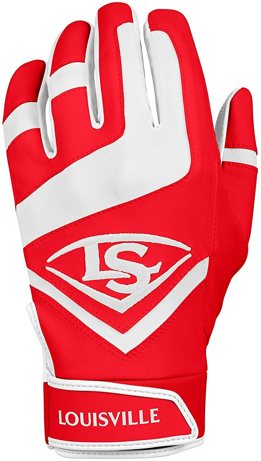 Louisville Slugger Adult Genuine Batting Gloves – Scarlet 4 Louisville Slugger Adult Genuine Batting Gloves – Scarlet - Image 2