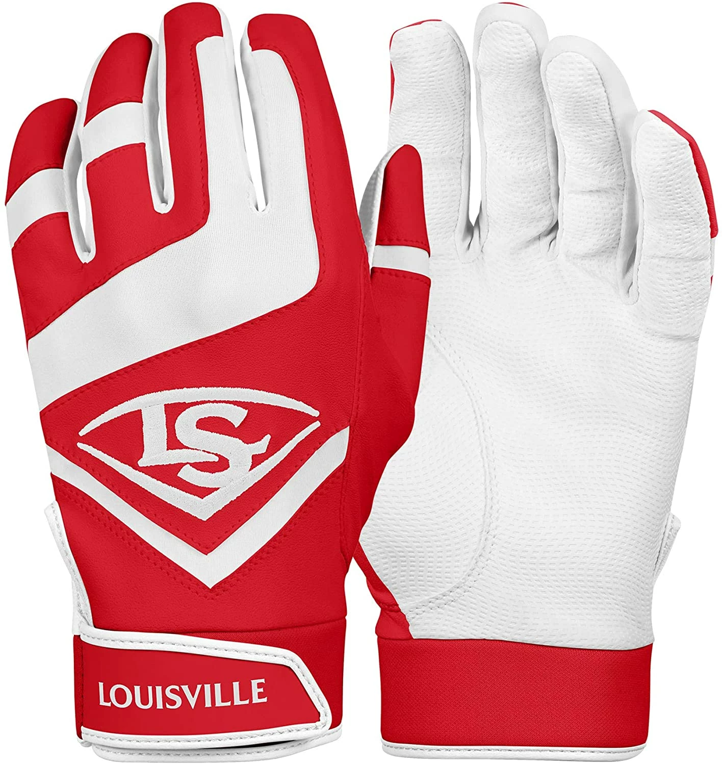 Louisville Slugger Adult Genuine Batting Gloves – Scarlet 3 Louisville Slugger Adult Genuine Batting Gloves – Scarlet