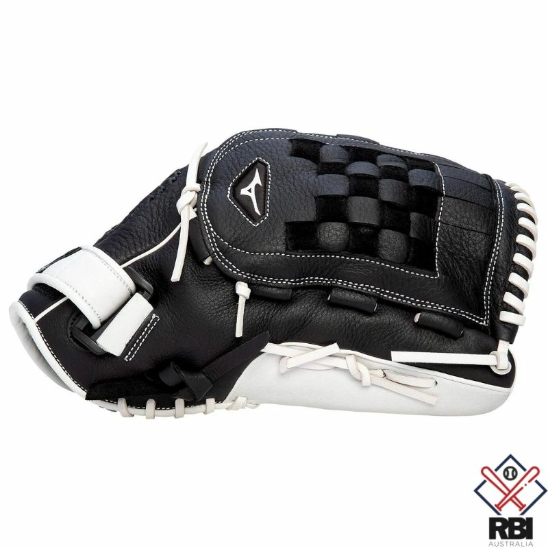 Mizuno Franchise Series 13″ Fastpitch Softball Glove Black/White 5 Mizuno Franchise Series 13″ Fastpitch Softball Glove Black/White - Image 3
