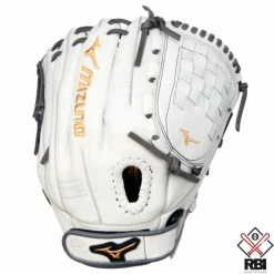 Mizuno MVP Prime 12″ Fastpitch Softball Glove – White/Gold