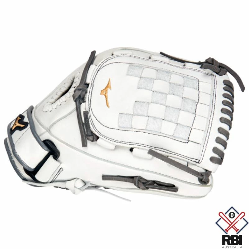 Mizuno MVP Prime 12″ Fastpitch Softball Glove – White/Gold 5 Mizuno MVP Prime 12″ Fastpitch Softball Glove – White/Gold - Image 3