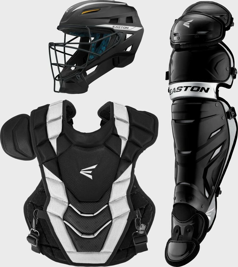 Easton Pro X Baseball Catcher’s Set – Black/Silver – Adult 3 Easton Pro X Baseball Catcher’s Set – Black/Silver – Adult
