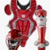 Null Wilson C200 YOUTH CATCHER’S GEAR KIT ; RED -Cheap Baseball bat Store c2001
