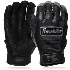 Franklin Adult CFX Pro Full Color Chrome Batting Gloves – Black