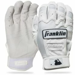 Franklin Adult CFX Pro Full Color Chrome Batting Gloves – White