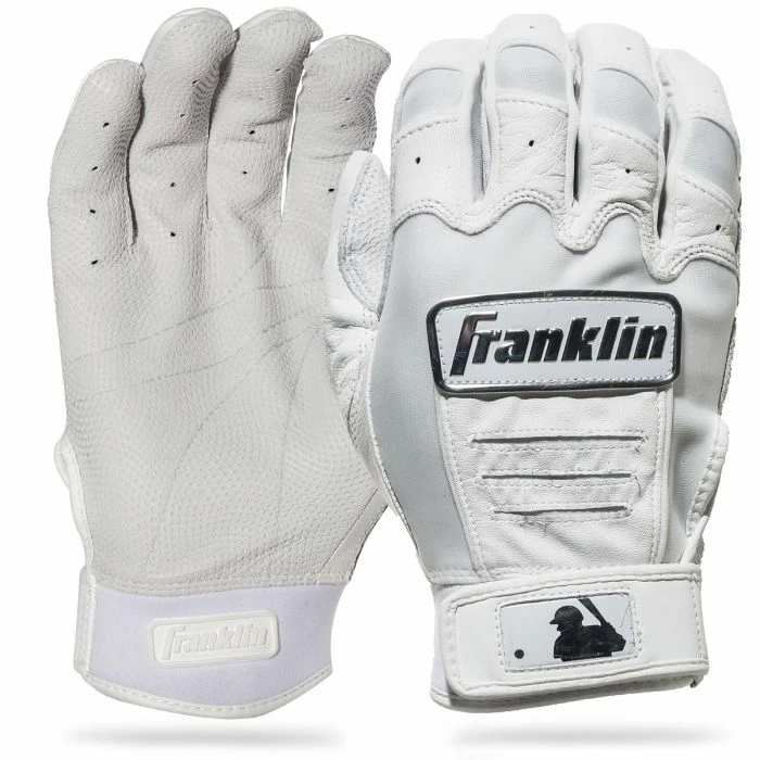 Franklin Adult CFX Pro Full Color Chrome Batting Gloves – White 3 Franklin Adult CFX Pro Full Color Chrome Batting Gloves – White